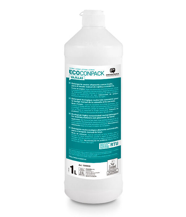 Ecoconpack Vajillas manual Botella+tapon 1 l.
